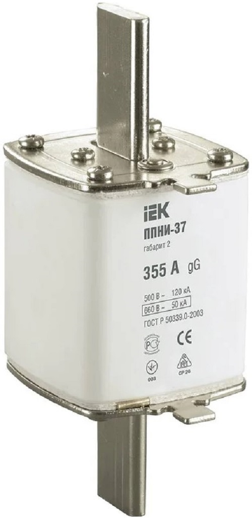 

Предохранитель IEK DPP40-355 ППНИ-37, габарит 2, 355А, DPP40-355