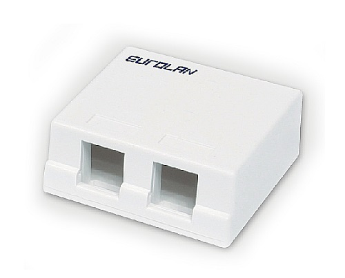 Изображение товара Адаптер Eurolan 12B-00-02WT с двумя портами для подключения устройств