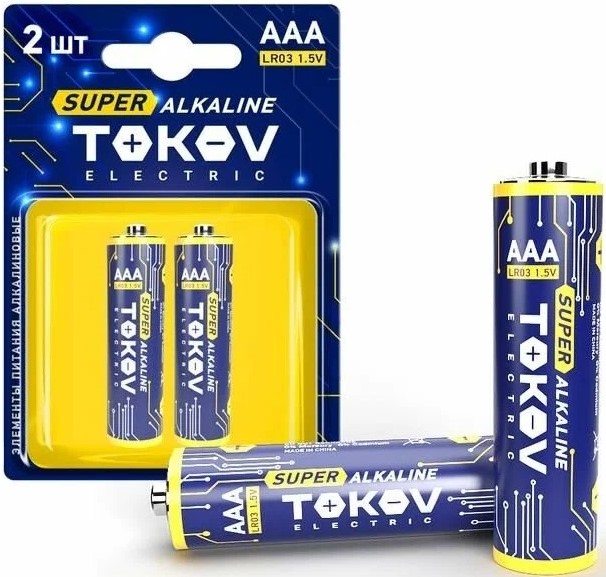 

Батарейка TOKOV ELECTRIC TKE-ALS-LR3/B2 LR3/AAA (блист.2шт), TKE-ALS-LR3/B2