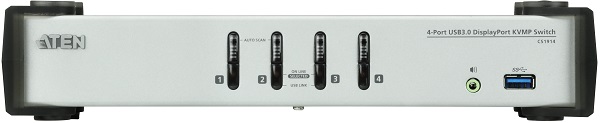 

Коммутатор Aten CS1914-AT-G 4-портовый, USB 3.0, DisplayPort KVMP, кабели в комплекте, CS1914-AT-G
