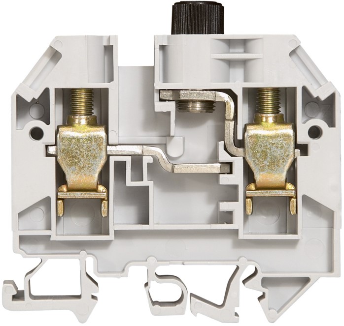 

Клемма винтовая Legrand 037187 Viking 3 - однополюсная, с держателем предохранителя 5х20 с поворотной головкой, шаг 12 мм, 037187