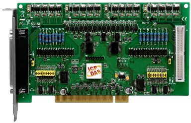 

Плата ICP DAS PCI-P16C16U Universal PCI, 16-channel isolated digital input.16-channel open-collector output (Sink, NPN) (RoHS)Includes one CA-4037W ca, PCI-P16C16U