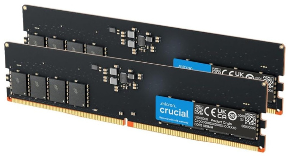 фото Оперативная память DDR5 128 ГБ (2×64 ГБ) Crucial CT2K64G56C46U5, 5600 МГц, [CT2K64G56C46U5] в Краснодаре