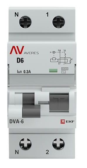 фото Автомат дифференциальный EKF rcbo6-1pn-6D-300-ac-av в Красноярске