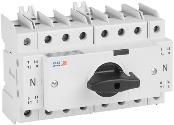 Изображение товара Выключатель-разъединитель КЭАЗ 332089 4-полюсный 80 А