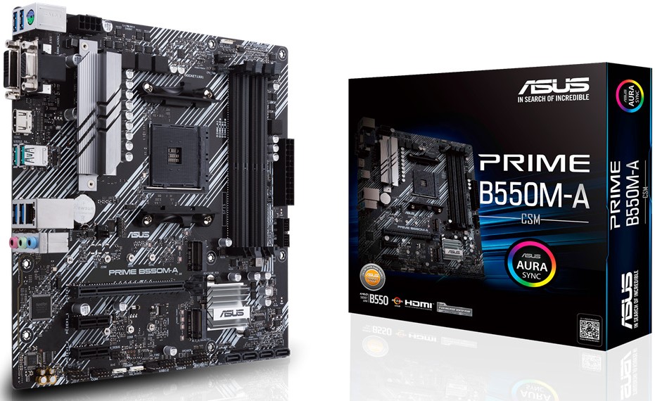 

Материнская плата mATX ASUS PRIME B550M-A/CSM (AM4, AMD B550, 4*DDR4(4866), 4*SATA 6G RAID, 2*M.2, 3*PCIE, 7.1CH, Glan, 8*USB 3.2, D-Sub/DVI-D/HDMI), PRIME B550M-A/CSM