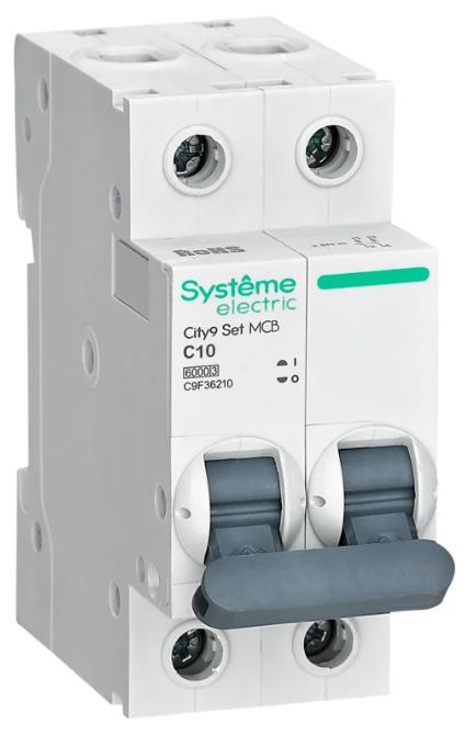 

Автоматический выключатель Systeme Electric C9F36210 City9 Set С 10А 2P 6kA 230В, C9F36210