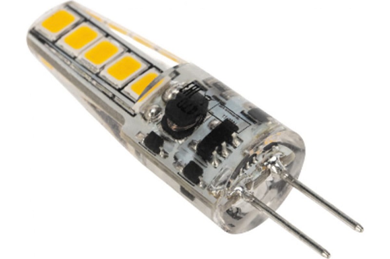 

Лампа светодиодная Rexant 604-5008 капсульного типа JC-SILICON G4 12В 2Вт 6500K холодный свет (силикон), 604-5008