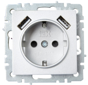 фото Розетка с заземлением IEK BR-R14-16-U21-D31-K47