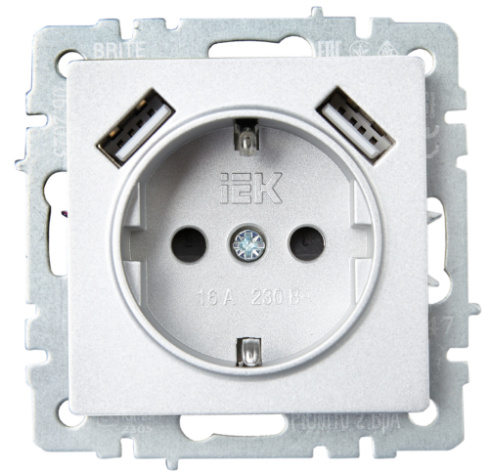 фото Розетка с заземлением  IEK BR-R14-16-U21-D31-K47 в Омске