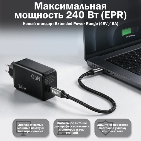 фото Кабель USB Filum FL-USB-40G240W-CM/CM-2M в Краснодаре