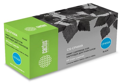 

Картридж черный Cactus CS-CF450A для HP Color LJ Enterprise M652dn/M653dn/M681dh 12500стр., CS-CF450A