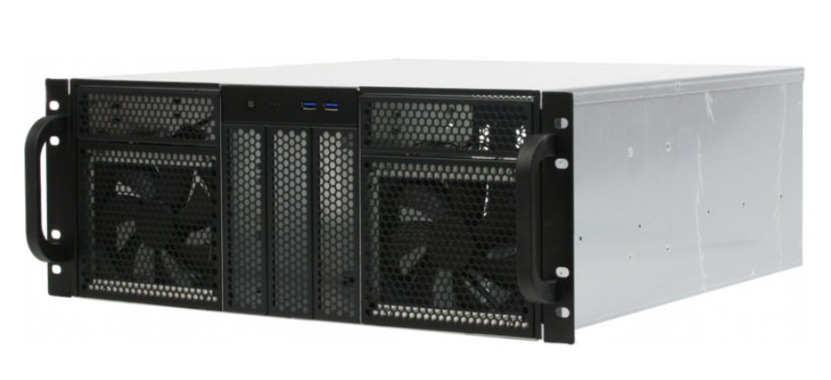

Корпус серверный 4U Procase RE411-D5H10-FC-55 5x5.25+10HDD,черный,без блока питания,глубина 550мм,MB CEB 12"x10,5", панель вентиляторов 3*120x25 PWM, RE411-D5H10-FC-55