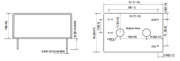

Преобразователь AC-DC сетевой Mean Well IRM-01-12S 1Вт, вход 85…305В AC 47…63 Гц, 120...370B DC, выход 12В/83мА, изоляция 3000В AC, в корпусе на плату, IRM-01-12S