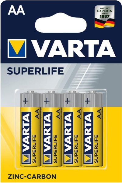 Изображение товара Батарейка Varta SUPERLIFE R6 AA 4 шт солевая для устройств