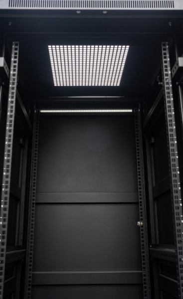 фото Шкаф напольный 19", 27U Мирарус MR-TFC-27U-600/600-GD-BK в Казани
