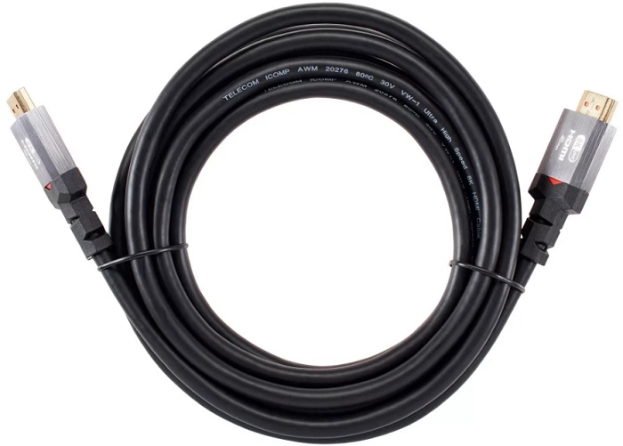 

Кабель интерфейсный Telecom TCG365-3M HDMI 19M/M,ver. 2.1, 8K/60 Hz 3m метал разъемы, (1/70), TCG365-3M