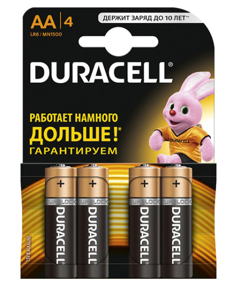 Изображение товара Батарейка Duracell LR6 Basic щелочная для устройств 4 шт