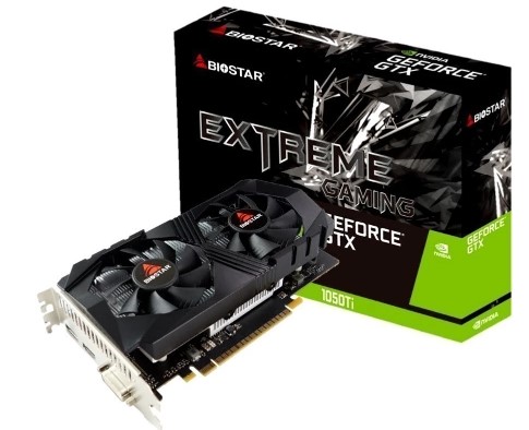 

Видеокарта PCI-E Biostar GeForce GTX 1050 Ti (VN1055TF41) 4GB GDDR5 128bit 14nm 1291/7008MHz DVI HDMI DP, GeForce GTX 1050 Ti (VN1055TF41)