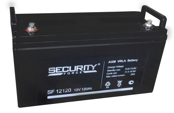 Изображение товара Аккумулятор Security Force 12 В 120 Ач для ИБП и охранных систем