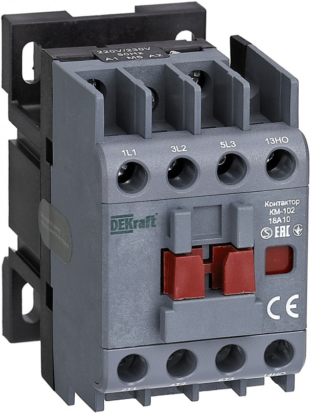 

Контактор DEKraft 22021DEK 32А 380В/400В АС3 АС4 1НО КМ-102, 22021DEK
