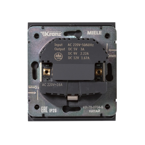 фото Розетка с заземлением с 2 USB  KRANZ KR-78-0704-5 в Омске
