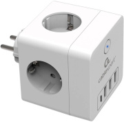 фото Сетевой фильтр Cablexpert CUBE-4-CU3-W