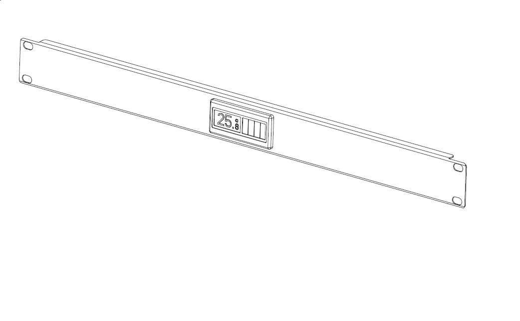 

Фальшпанель ЦМО R-FPT-1U-9005 с термометром в шкаф 19" 1U, цвет черный, R-FPT-1U-9005