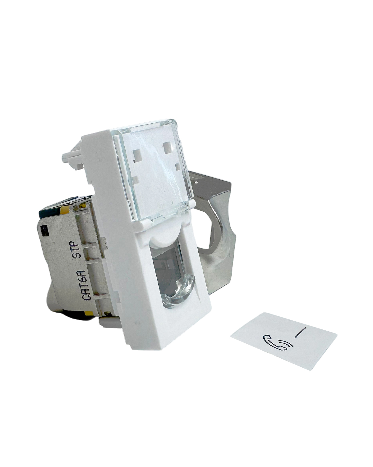 

Компьютерная розетка Filum FL-FP114-C6A RJ45, FTP, CAT6A, 45х22,5 мм (mosaic), toolles, белая, FL-FP114-C6A
