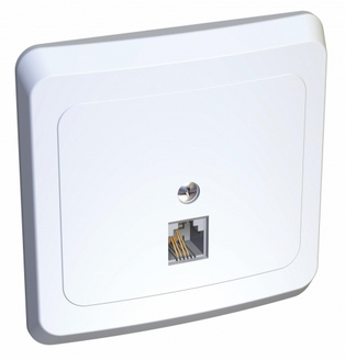 Изображение товара Розетка телефонная Schneider Electric TELC-001B серия Этюд одинарная скрытая механика