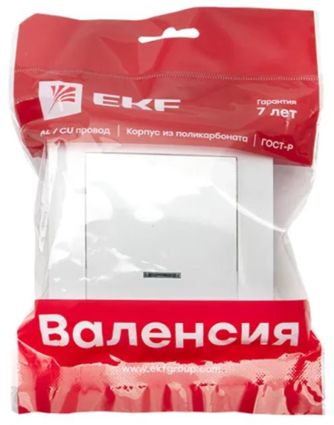 фото Выключатель одноклавишный с подсветкой в сборе EKF EWV10-121-10 в Казани