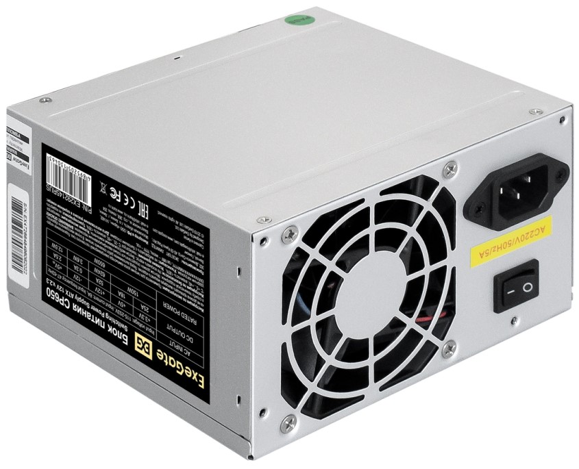 

Блок питания ATX Exegate EX292145RUS-PC 650W, 80mm fan, кабель 220V, EX292145RUS-PC