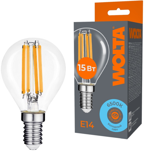 фото Лампа светодиодная WOLTA WF-G45-15W6KE14 в Казани