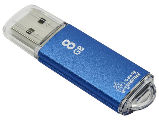 

Накопитель USB 2.0 8GB SmartBuy SB8GBVC-B V-Cut синий, SB8GBVC-B