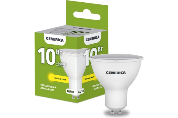 фото Лампа светодиодная GENERICA LL-PAR16-10-230-30-GU10-G в Самаре