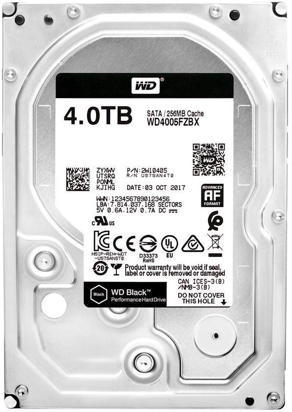 

Жесткий диск 4TB SATA 6Gb/s Western Digital WD4005FZBX 3.5" WD Black 7200rpm 256MB Bulk, WD4005FZBX