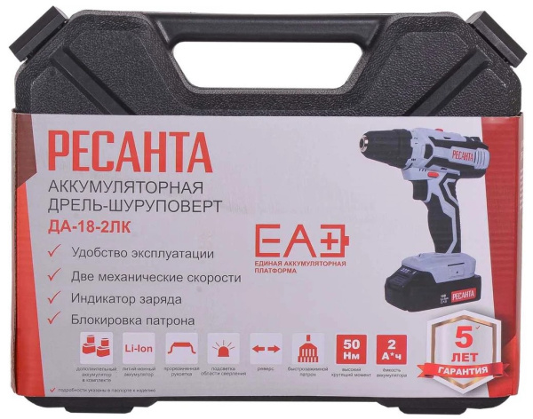 фото Дрель - шуруповерт Ресанта ДА-18-2ЛК в Екатеринбурге