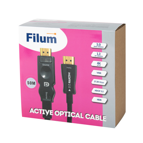 фото Активный оптический кабель Filum FL-AOC-DP1.2-HDMI2.0-50M в Уфе