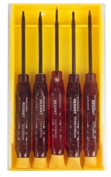 Изображение товара Набор Rexant 12-4750 из 5 отверток для прецизионных работ