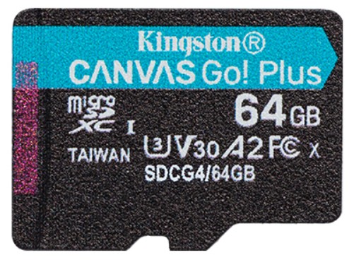

Карта памяти MicroSDXC 64GB Kingston SDCG4/64GBSP Go Plus G4 200R V30, SDCG4/64GBSP
