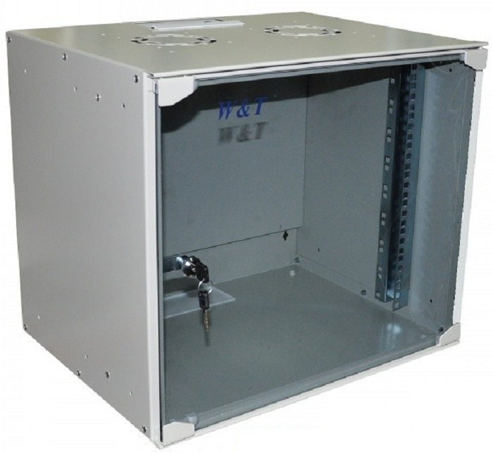 

Шкаф настенный 19", 6U W&T P065240GWTWOF 520x400 мм, дверь стекло, цвет серый, без вент., P065240GWTWOF