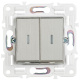 фото Переключатель двухклавишный  IEK SK-V22-1-10-K50
