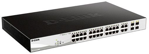 

Коммутатор управляемый D-link DGS-1210-28MP/F4A 24x10/100/1000Base-T PoE (PoE-бюджет 370 Вт), 4x1000, DGS-1210-28MP/F4A