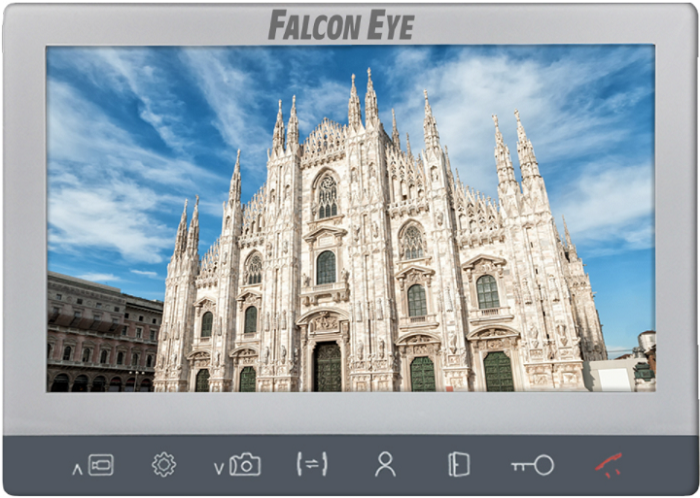 

Видеодомофон Falcon Eye Milano Plus HD MHD c поддержкой 1080P: дисплей 10" TFT; сенсорные кнопки, Milano Plus HD