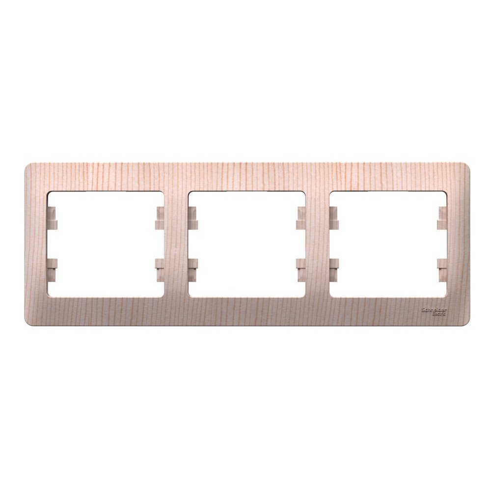 

Рамка тройная Systeme Electric GSL001503 Glossa горизонтальная, сосна, GSL001503