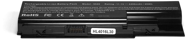 

Аккумулятор для ноутбука Acer OEM AC5530 Aspire 5310, 5520G, 5710G, 5930G, 6930G Series. 10.8V 4400mAh PN: AS07B31, AS07B41, AC5530