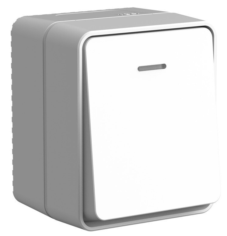 

Выключатель одноклавишный Systeme Electric ATN543013 AtlasDesign PROFI IP54 О/У с подсветкой 10 АХ, СЕРЫЙ, ATN543013