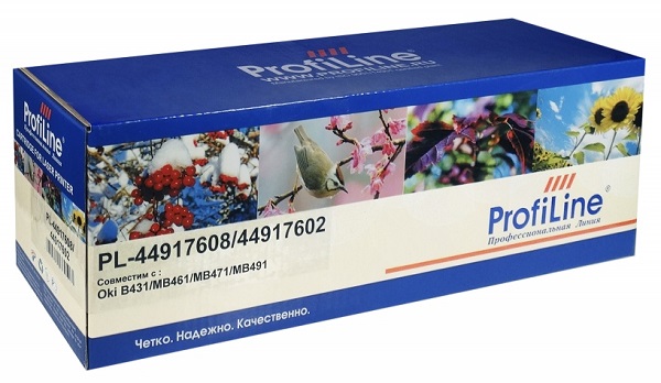 

Картридж ProfiLine PL_44917608/44917602 для Oki B431/MB491/B431d/B431dn/MB491dn 12000 копий, PL_44917608/44917602