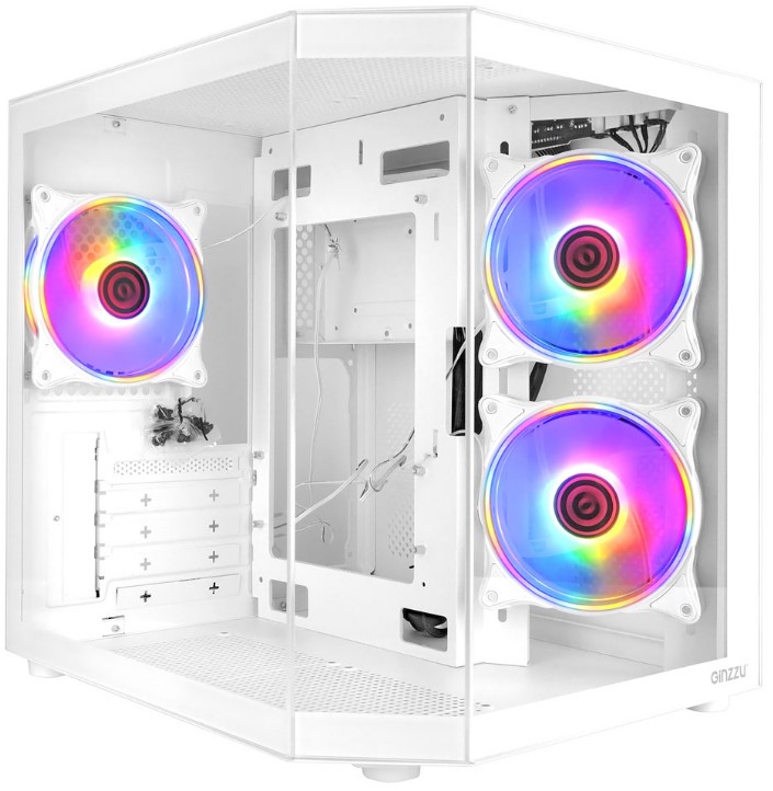 

Корпус mATX Ginzzu V290 без БП, боковая и фронтальная панель из закалённого стекла, USB 3.0, USB 2.0, V290