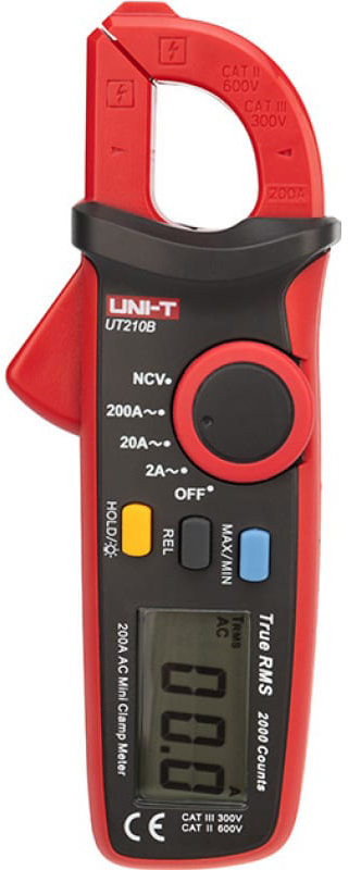 

Токоизмерительные клещи UNI-T UT210B , 600В, 200А, 20МОм, True RMS, мини, UT210B